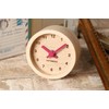 KATOMOKU mini clock round red wood beech km-26