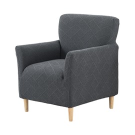Funda elástica para sillón de banquete de jacquard, 1 pieza, funda de sillón suave, extraíble y lavable, protector de muebles para sala de estar