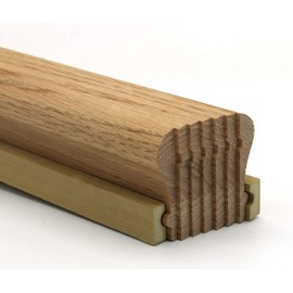 Bending Handrail, 6010 Series (2 1/4" Width x 2 3/8" Tall), Hardwood Red Oak Stair Handrail, 4 Feet Long, 68-B (7 Piece)