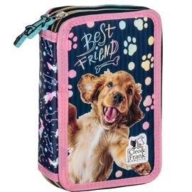 Derform Cute Dog Pencil Case Filled 2 Compartments Pencil Case Pencil Case