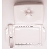 Butter Dish Cow Head Knob With Knife White Stoneware