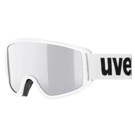 uvex topic FM Ski Goggles for Men and Women - Enlarged, Anti-Fog Field of View - Distortion-Free Vision - White/Silver-Lasergold Lite - One Size
