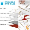 STICKGOO 10-Sheet Herringbone Tile Peel and Stick Backsplash, White Marble