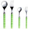 Nagao Border Dinner Cutlery Set of 4 Green Made in