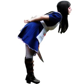 Cos2be Alice Madness Returns And Anime Maid Dress Cosplay Fancy Apron Costume (No Bloodstain,X-Small)