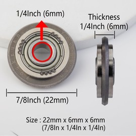 youkzuan 7/8 Inch Tungsten-Carbide Tile Scoring Wheel, 2pcs Tile Cutter Replacement Wheels, For Cutting Tile/Glass Scoring