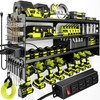 POKIPO Large Power Tool Organizer Wall Mount with Charging Station,4