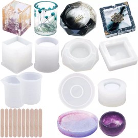 18 Moldes De Fundición De Resina Molde De Silicona De Resina