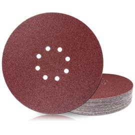 GEOGIEEW Pack of 30 225 mm Velcro Sandpaper, 80 Grit 8 Hole, Suitable for Long Neck Sanders, Drywall Sanders, and Giraffe Sanders