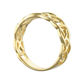 Old English Jewellers 9ct Yellow Gold on Silver Celtic Band Ring sizes J - V - Filigree Pattern (Q)