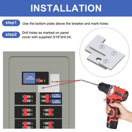 Generator Interlock Kit, Generator Interlock Kit Aluminum Alloy for Square D QO for 100 125amp Panel 3/4 Inches Spacing, Circuit Breaker Panels