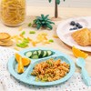 bzyoo 9-Inch Melamine Divided Plates – 3-Section Portion Control Plates,