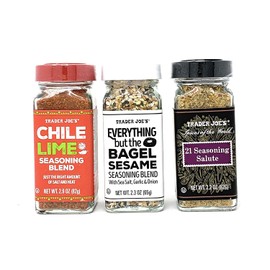 Trader Joe's Seasoning - 21 Salute Seasoning, Chile Lime and Everything but The Bagel Seasoning