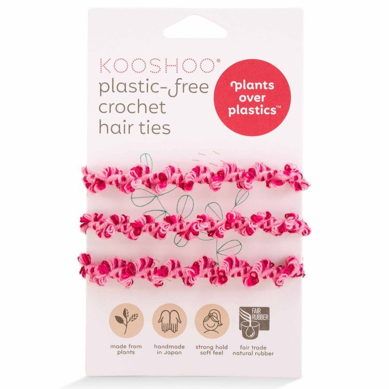 Kooshoo Crochet Hair Ties, Purple Frost