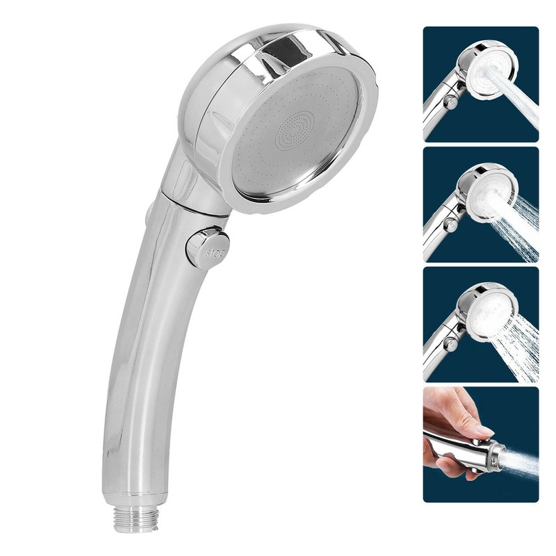 Shower Head Portable Handheld 360 Degree Rotating Three Modes Pressure