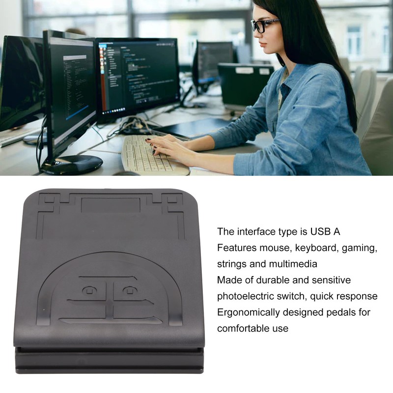 USB Foot Switch Pedal High Sensitivity Multifunctional Ergonomic Pedal Single