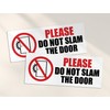 2 x 15cm Do Not Slam The Door Vinyl Stickers