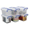 Eudokky Mini Storage Boxes with Lids, 1.8 L Plastic Transparent