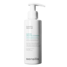 Sensilis Succinic Jelly Oil Cleanser Gel Limpiador Anti-imperfecciones, Seborregulador, Hidratante y Calmante, Con Ácido Succinico, Para Pieles Sensib