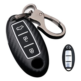 LETINGFAR Key Case for Nissan, Smart Key Case, Key Cover, ABS TPU, Nissan Dedicated Design C, 3 Buttons, Key Holder, Smart Key Case for Nissan Serena, Elgrand, Skyline, March, Cube, etc