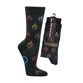 krautwear Men's Women's 2 Pairs Colourful Patterned Stockings 30th Birthday Dad Mum Gift Ideas, Finger