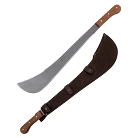 Condor Tool & Knife Viking Machete - 3mm Thick Full Tang Machete with Hand Crafted Welted Leather Sheath - 1075 High Carbon Steel with Walnut Handle - 20in Blade - 32.1oz