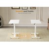 Claiks Mobile Standing Desk, Small Rolling Workstation With Wheels, Pneumatic