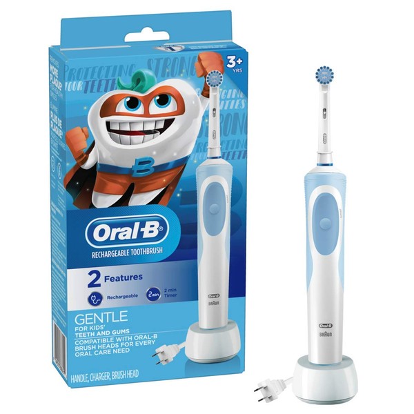 Oral-B Kids Electric Toothbrush With Sensitive Brush Head and Timer, for Kids 3+ (Product Design May Vary)