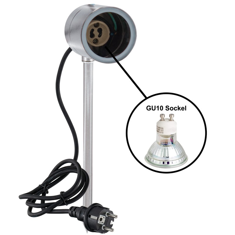 IP44 Spike Light ELA GU10 230 Volt GU10 Stainless Steel