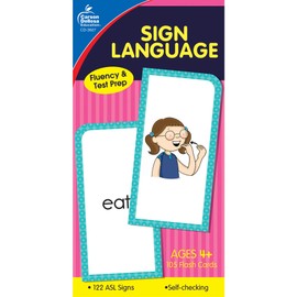 Carson Dellosa | American Sign Language Flash Cards | All Ages, 105ct