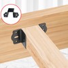 Coshar 4Pcs Heavy Duty Bed Rail Fittings Black Bed Frame