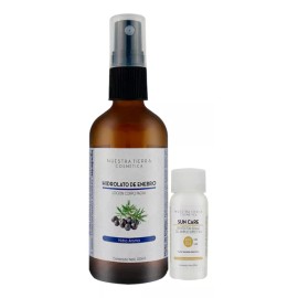 Nuestra Tierra Cosmética Ancestral Hidrolato Orgánico De Enebro Anti-acné Pieles Grasas 120ml Tipo de piel Cutis Graso/Mixto
