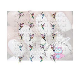 Hummingbird Waterslide Nail Art Decals Set #2
