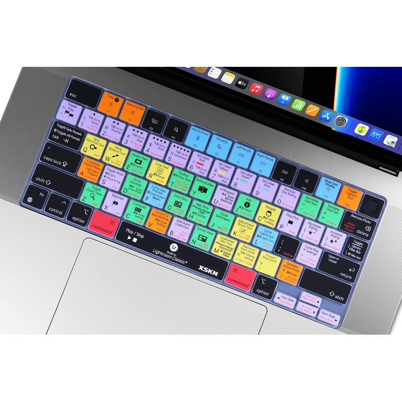 XSKN Lightroom Classic Shortcut US Layout Silicone Keyboard Cover Skin