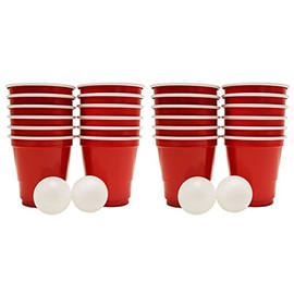 Black Duck Brand Set of 2 Mini Beer Pong Game Sets! Shot Pong Game! (4 Balls - 24 Cups)