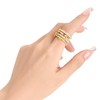 Stackable Rings for Women Statement Rings 18K Gold Plated Interlocking