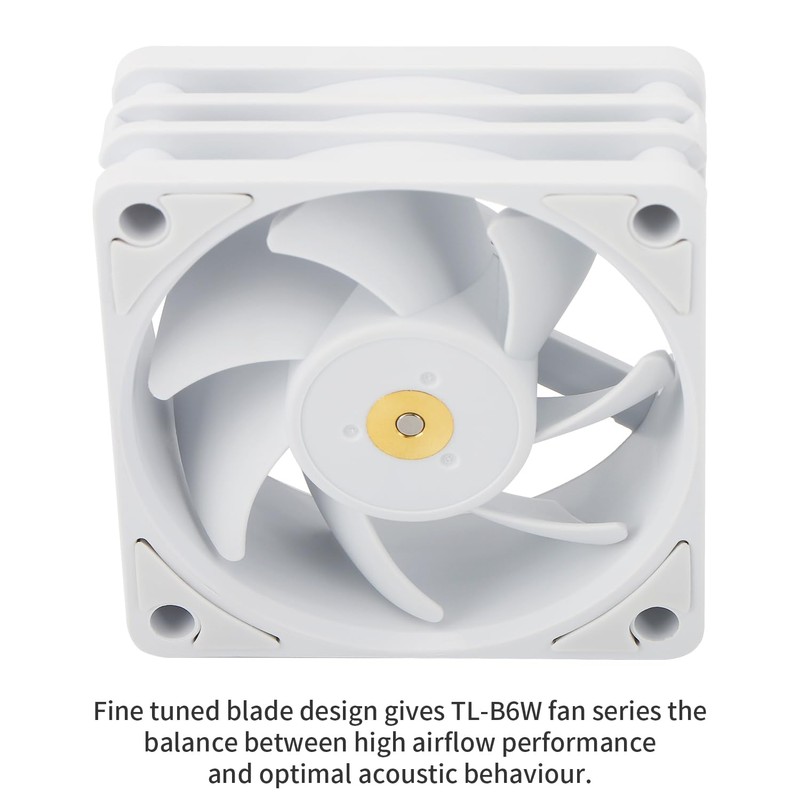 Thermalright TL-B6W 60mm CPU Cooler Fan, Silent Computer Case Cooler,6025