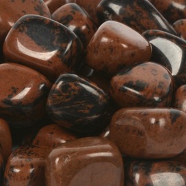 Justinstones 100 Grams Small Mahogany Obsidian Tumbled Stone Specimen Collection Pocket Worry Healing Crystal Home Decorations