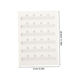 Abaodam 85 Piece Guitar Six Line Score Notebook, Easy to Write Paper Score Paper, For Beginners