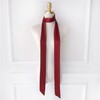 GUZOSJO Solid Color Long Neckerchief Pure Skinny Scarf Necktie Handbag