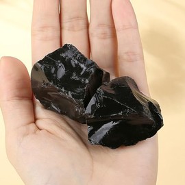 XIANNVXI XIANNVXI Obsidian Gro?e Rohstein Kristalle Naturstein Schwarzer Obsidian Stein Echt Natrlicher Rauher Kristall Steine Reiki Premium Wasserstein Yoga Deko Spirituelle Geschenke 4.5C5.5 cm,1PC