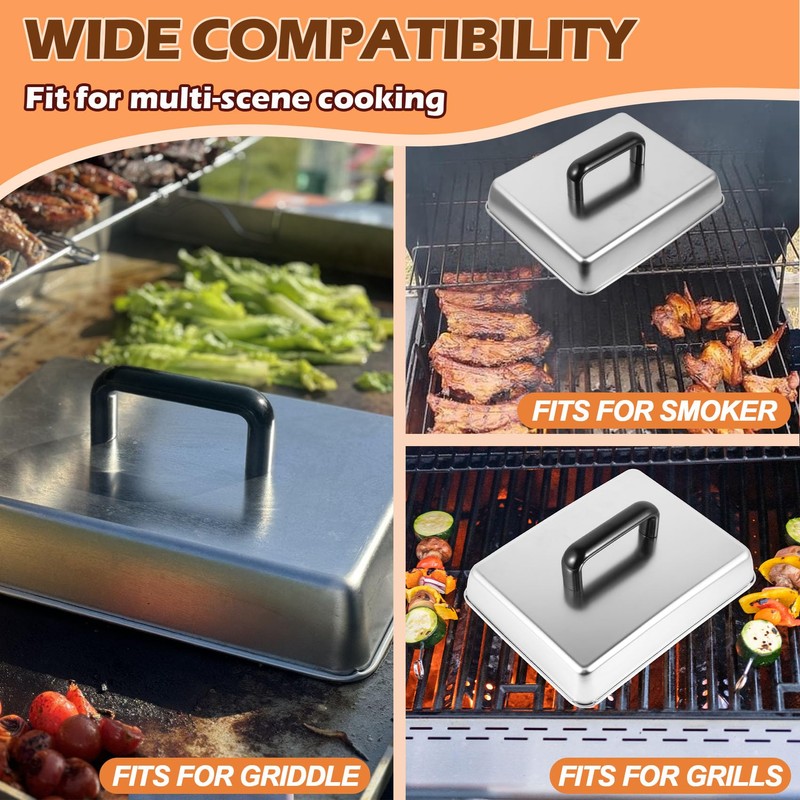 14 Inch Rectangular Melting Dome & Grill Press Kit for