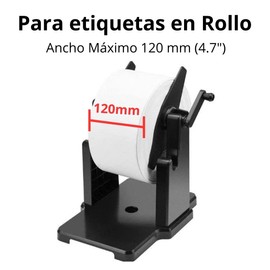 Ribetec Soporte Externo Universal para Impresoras de Etiquetas, Compatible con 1 y 3 Pulgadas, Desbobinador/Rebobinador, Manual