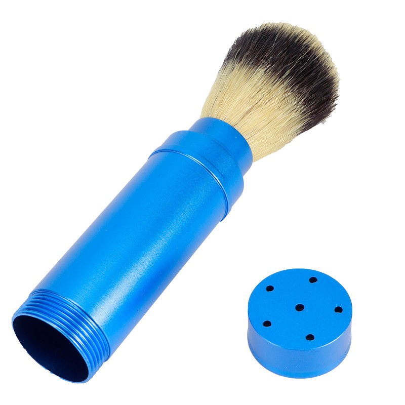 Men Portable Beard Brush Travel Facial Cleaning Foaming Shaving Brush