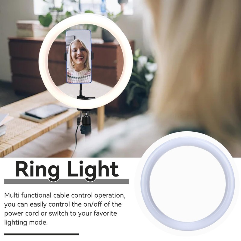 12 Inch Ring Light, 12W 160LED Circle Lights with Ball