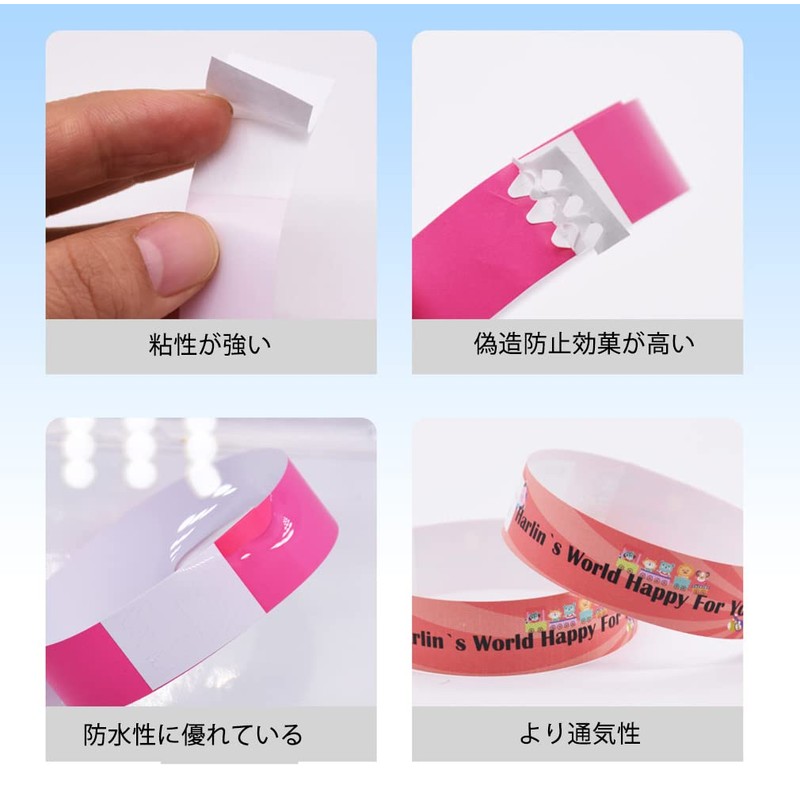 Disposable Wristbands for Events - Counting Reentry - Waterproof, Tear