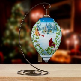 Ne’Qwa Art 7241131 Let Heaven and Nature Sing Kathy Goff Hand-Painted Blown Glass Ornament