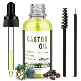 Castor Oil 100% Pure, Organic Castor Oil Cold Pressed for Hair Growth