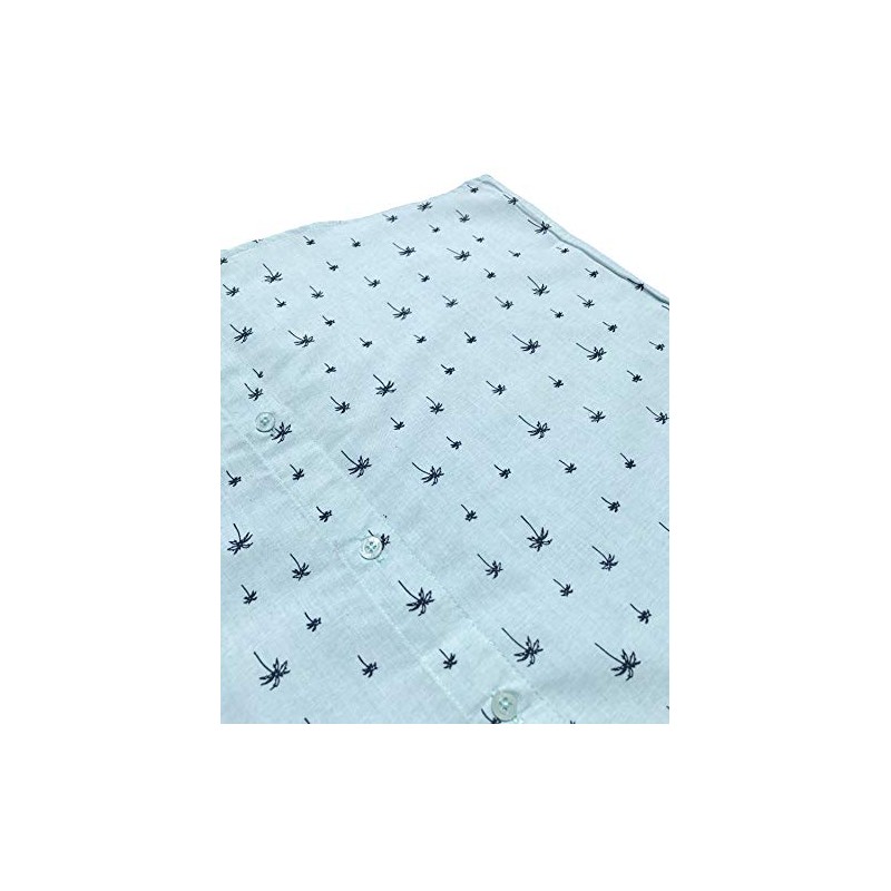 Molokai Fun Novelty Button Down Shirts (Palm Trees Pattern (Mint
