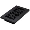 Decor Grates AC408-BLK Victorian Floor Register, 4 x 8, Cast